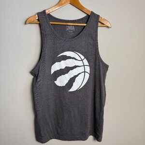 NBA Toronto Raptors Men's Logo Tank Top Gray Size Medium